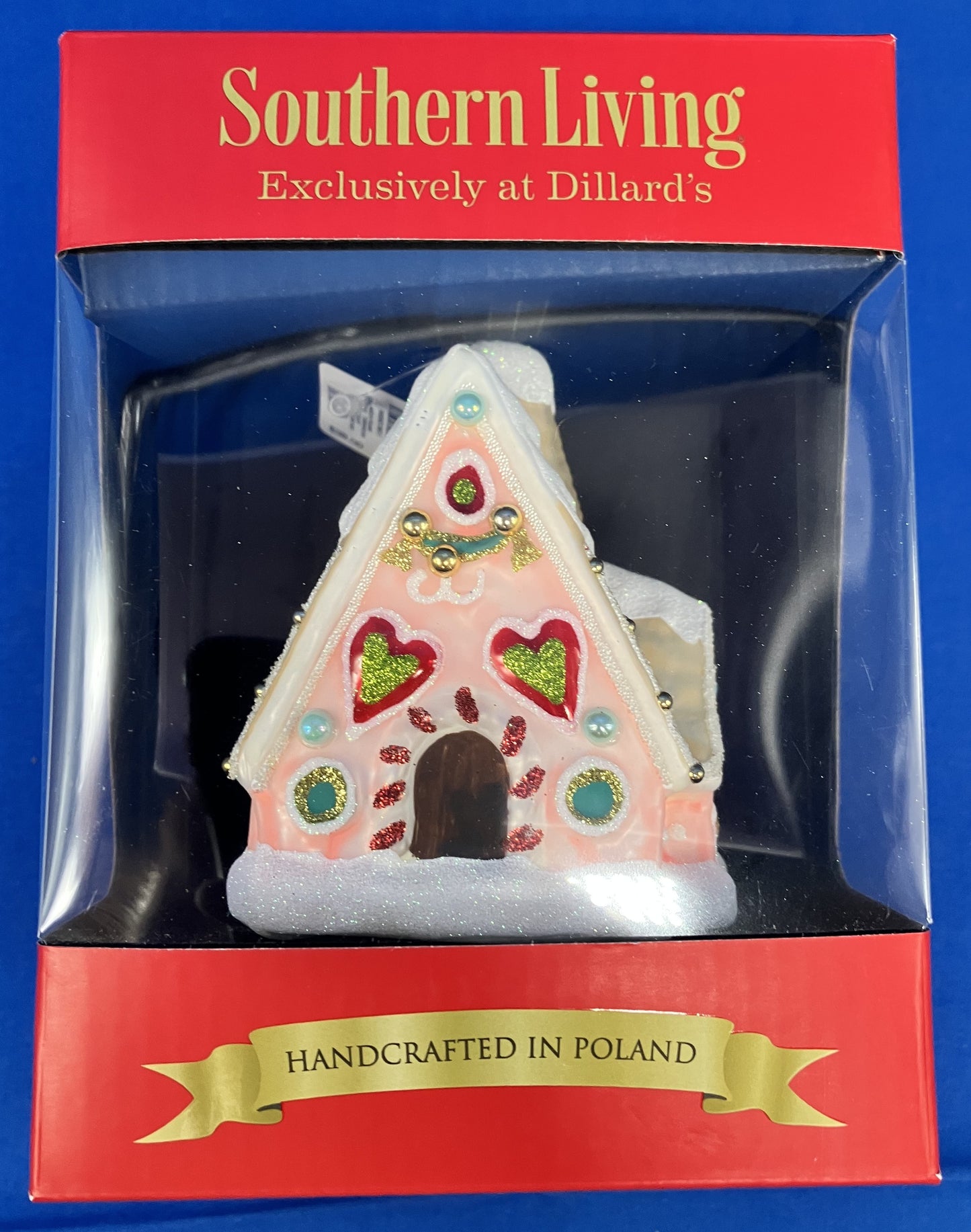 Southern Living Decorated Cottage Ornament made in Poland NEW