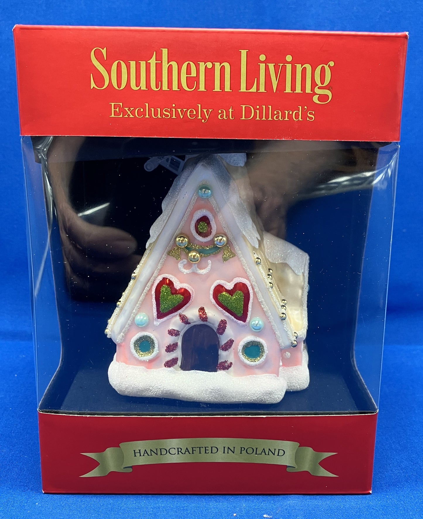 Southern Living Decorated Cottage Ornament made in Poland NEW
