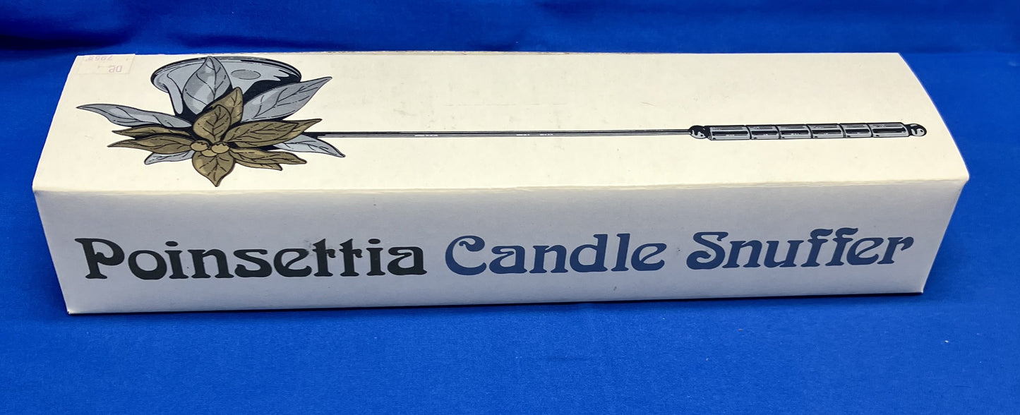 Poinsettia Candle Snuffer Vintage Dept 56 Gold & Silver